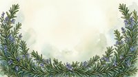 Watercolor lavender and greenery frame with soft neutral background, ideal for wedding invitations, greeting cards, and botanical design projects.