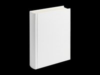Blank white hardcover book isolated on transparent background, ready for mockup, clipart, stickers, print on demand, sublimation, and t-shirt design use.