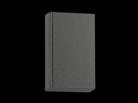 Dark gray fabric hardcover book isolated on transparent background, ready for stickers, clipart, t-shirt design, print on demand, and sublimation projects.