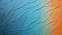 Flowing wavy lines create abstract gradient pattern transitioning from deep blue to vibrant orange, featuring raised textural elements on smooth surface.