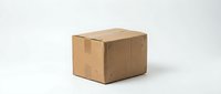 Brown cardboard shipping box isolated on white background for e-commerce delivery packaging and logistics business applications.