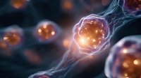 Glowing neuron cells interconnected with synaptic network showing electrical impulse activity in brain tissue against dark background, medical science visualization.