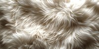Luxurious white fur texture with soft, fluffy fibers creating natural waves and shadows, close-up macro photography showing detailed animal fur pattern.