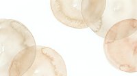 Abstract watercolor circles in warm beige and peach tones on white background. Soft organic shapes for modern interior design and branding projects.