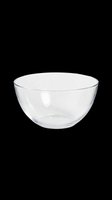 Clear glass mixing bowl isolated on transparent background, ready for kitchen design, clipart, print-on-demand products, sublimation, and t-shirt graphics.