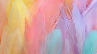 Soft pastel feathers in pink, yellow, mint and lavender create dreamy texture for backgrounds, fashion design and artistic projects.