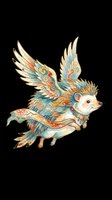 Whimsical flying hedgehog with ornate wings and decorative patterns, isolated on transparent background ready for t-shirts, stickers, clipart and print-on-demand designs.