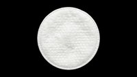 Fluffy white circular powder or cotton pad isolated on transparent background, ready for design use in print-on-demand, sublimation, stickers, and digital crafts.