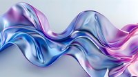 Abstract flowing silk fabric in blue and pink colors creating elegant wave pattern. Smooth glossy texture perfect for luxury backgrounds and modern design projects.