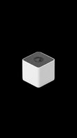 Compact smart home security camera with white body and dark top lens isolated on transparent background, ready for clipart, t-shirt design, print-on-demand, and sublimation projects.