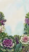 Watercolor garden border featuring purple and pink peonies with lush green foliage on soft blue and cream background. Botanical frame design suitable for invitations, stationery, and floral artwork projects.