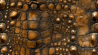 Metallic copper crocodile skin texture with embossed scales and bumps creating luxurious leather pattern. Rich bronze tones and reflective surface add depth and dimension.