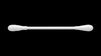 Cotton swab with white stick and rounded tips isolated on transparent background, ready for clipart, print-on-demand, t-shirt design, stickers, and sublimation projects.