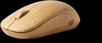 Wooden computer mouse with natural grain finish, isolated on transparent background. Ready for design use on t-shirts, clipart, stickers, print-on-demand products, and digital designs.