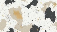 Abstract watercolor splashes in black, gold, and beige tones on white background. Isolated design element suitable for backgrounds, wallpapers, and creative projects.