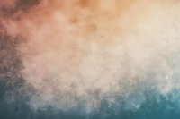 Atmospheric gradient background with soft blending from warm peach and coral tones to deep teal blue, featuring subtle grunge texture and ethereal cloudlike effects.