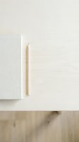 Open notebook with wooden pencil on neutral background, minimalist workspace setup for creative writing, design, education, and office projects.