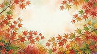 Autumn maple leaves in warm red, orange, and yellow tones frame a soft, light center space. Ideal for seasonal designs, fall backgrounds, and nature-themed projects.