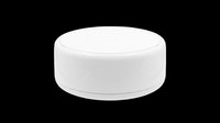Round white smart home sensor isolated on transparent background, ready for clipart, stickers, print on demand, T-shirt design, and sublimation use.