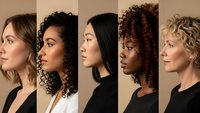 Diverse women in profile showcasing different hairstyles and ethnicities against neutral background for beauty and hair care concepts.