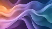 Abstract flowing waves in vibrant gradient colors from orange to purple and blue creating smooth dynamic movement for modern digital backgrounds.