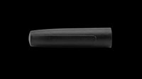 Black suppressor silencer isolated on transparent background, ready for design use on t-shirts, clipart, stickers, print-on-demand products and sublimation projects.