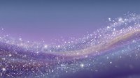 Magical purple and gold glittering wave with sparkling particles flowing on gradient twilight background for festive designs.