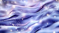 Dreamy abstract waves in purple and blue tones with glowing particles and bokeh effects create magical flowing background for creative designs.