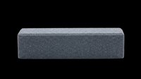 Charcoal gray rectangular foam block isolated on transparent background, ready for design use in t-shirt graphics, clipart, stickers, print-on-demand products, and sublimation projects.
