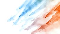 Soft diagonal brush strokes in blue and coral orange create abstract watercolor background with gentle color transition and flowing movement pattern.