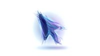 Abstract blue and purple arrow cursor with dynamic motion trails and flowing energy effects on white background for digital design projects.
