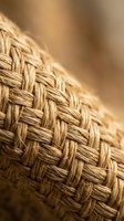Close-up macro shot of natural woven wicker basket texture showing intricate braided pattern and organic fiber details for home decor and craft projects.
