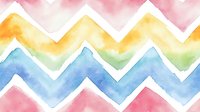 Colorful watercolor chevron pattern in rainbow pastel shades with soft blending transitions between stripes. Seamless geometric design for fabric, wallpaper and decor.