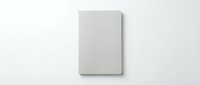 Blank gray notebook or journal cover on white background, isolated for design projects and mockup presentations.
