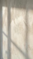 Soft natural sunlight casting geometric window shadows on textured white wall surface creating minimalist architectural interior lighting patterns.