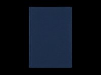 Navy blue hardcover notebook isolated on transparent background, ready for stickers, clipart, print on demand, T-shirt design, and sublimation projects.