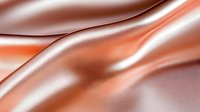 Smooth flowing copper metallic waves with glossy reflective surface creating elegant abstract background for luxury design projects and modern presentations.