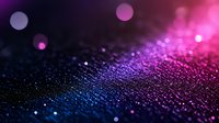 Vibrant pink and blue glitter bokeh background with defocused lights creating magical sparkle effect, shallow depth of field macro photography for festive designs.