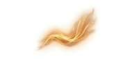 Golden light wave flowing across white background, isolated design element for digital projects, web graphics, and creative compositions.