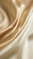 Luxurious golden silk fabric with smooth flowing waves and elegant drapes creating soft shadows and highlights for premium textile and fashion backgrounds.