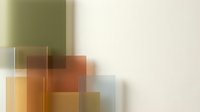 Abstract geometric composition with colorful translucent rectangles and squares creating modern minimalist design for contemporary branding and layouts.