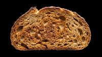 Whole grain bread slice with visible seeds and texture isolated on transparent background, ready for clipart, t-shirt design, print-on-demand products, stickers, and sublimation projects.