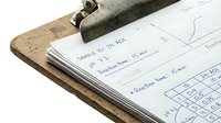 Clipboard with handwritten notes, sketches, and calculations on white paper, featuring a wooden base and metal clamp, used for planning, design work, and project management in office and creative environments.