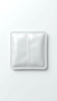 White plastic food container with two compartments isolated on light background for packaging and meal prep design applications.