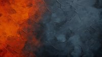 Dramatic textured background with fiery orange and deep slate blue gradient, featuring rough surface texture and smoky atmospheric effects. Abstract wall art design.