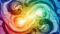 Abstract colorful fluid waves with rainbow gradient swirls and flowing organic shapes for modern digital art backgrounds and creative design projects.