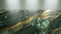 Dark green marble surface with golden veins and natural stone texture for luxury interior design and architectural applications.