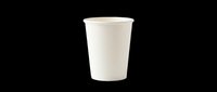 White paper cup isolated on transparent background, ready for T-shirt design, stickers, clipart, print on demand, and sublimation projects.