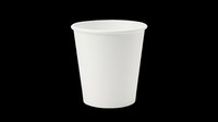 White disposable paper cup isolated on transparent background, ready for t-shirt design, stickers, clipart, print on demand, and sublimation projects.