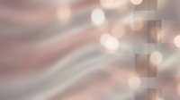 Abstract blurred background with soft pink and beige tones featuring warm bokeh lights and geometric overlay elements for modern design projects.